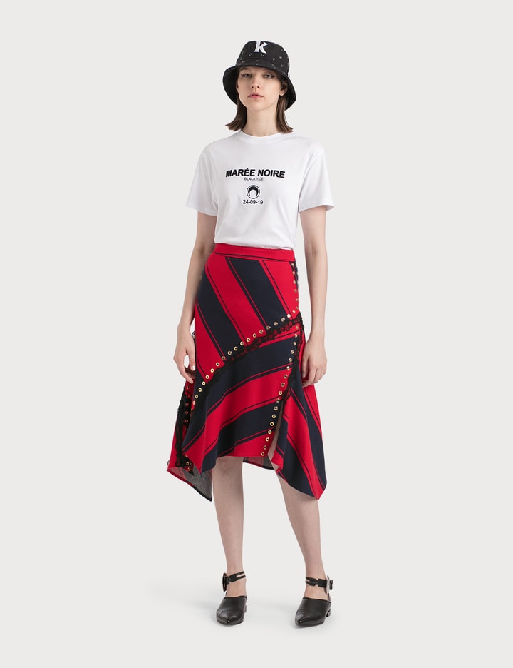 Stripy Asymmetrical Midi Skirt Placeholder Image