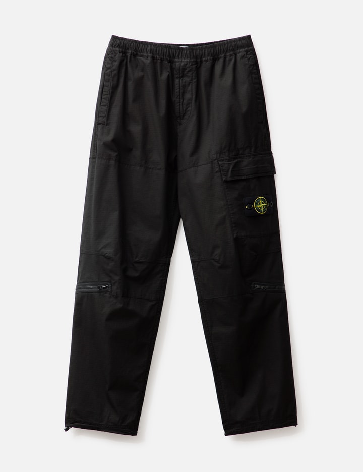 Stone Island Loose Fit Cargo Pants In Black