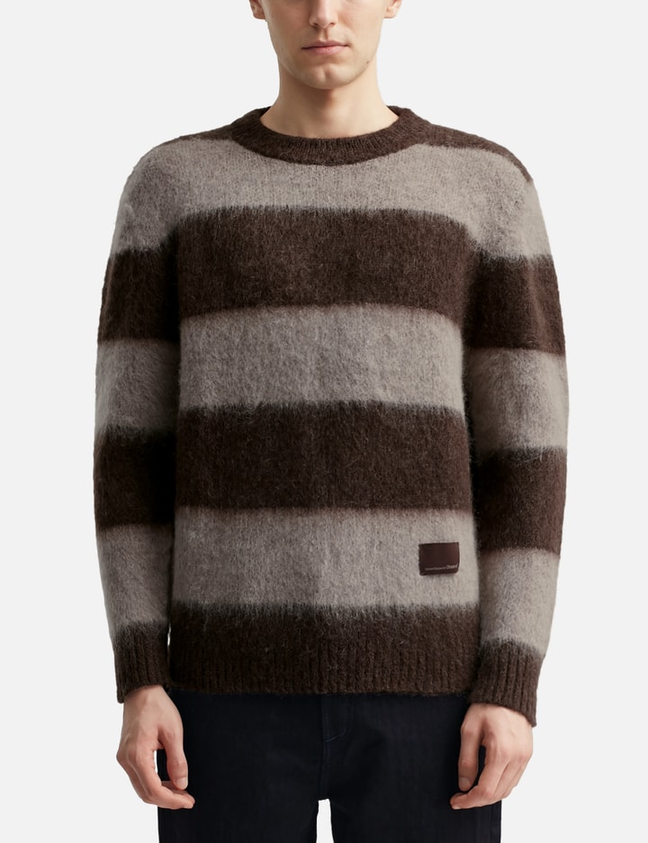 Wool Mohair Striped Knit Sweater Placeholder Image
