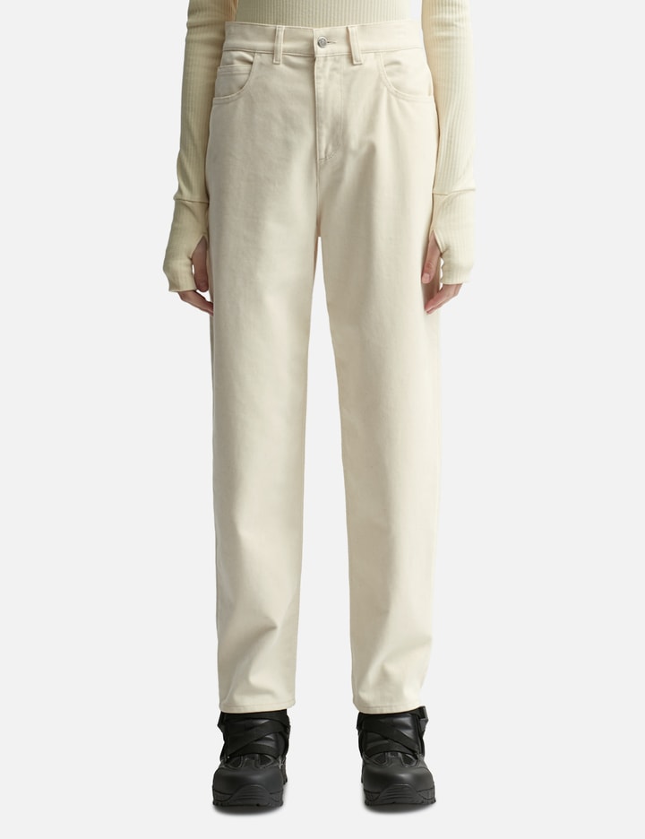 Moncler Cropped Jeans In White