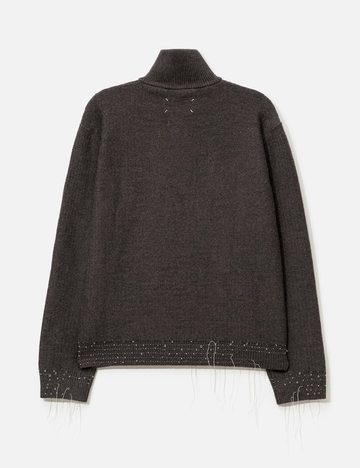 Maison Margiela Wool Quarter-Zip Sweater