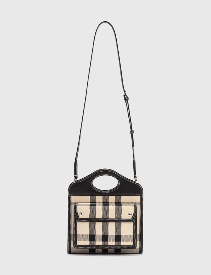 Mini Check Canvas and Leather Pocket Bag Placeholder Image