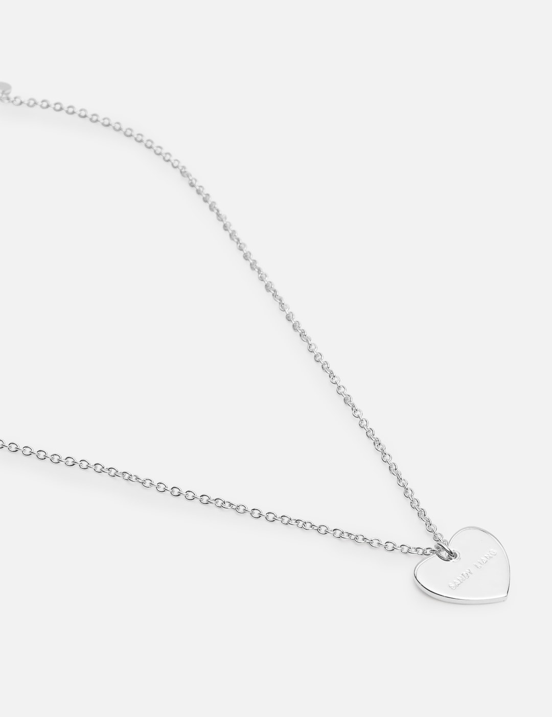 Sterling Silver Heart Tag Necklace view 10