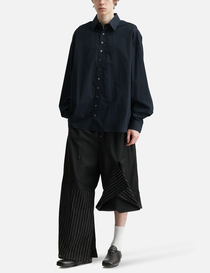 Black Detachable Oversized Shirt view 5