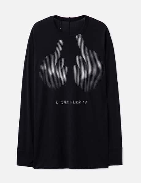 11 BY BORIS BIDJAN SABERI TS5 F1101 Middlefinger Long Sleeve T-shirt