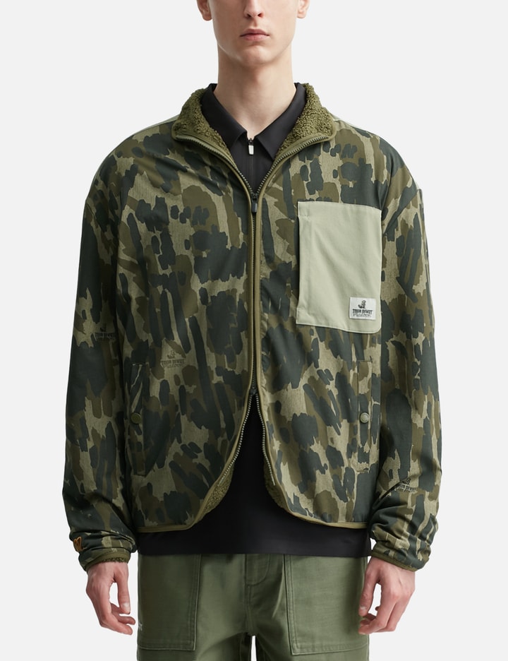 Malbon Golf Tour Divot Camo Sherpa Jacket