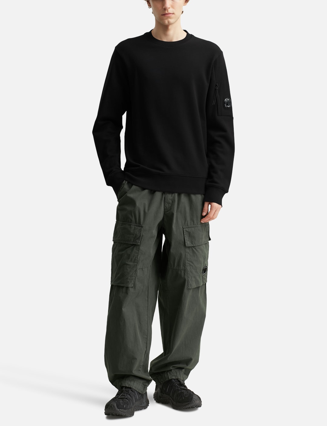 Cotton Diagonal Fleece Crewneck Sweatshirt view 20