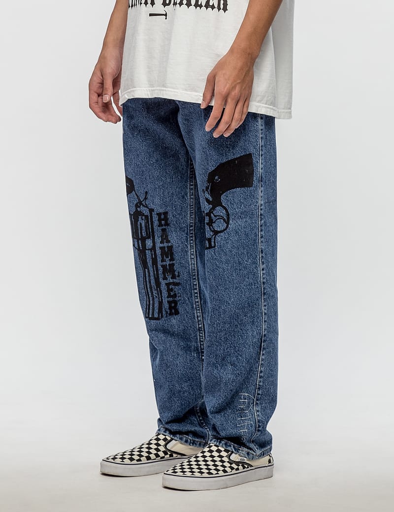 Warren Lotas - Distressed Levis 540 Jeans with Black Guns | HBX - Globally  Curated Fashion and Lifestyle by Hypebeast