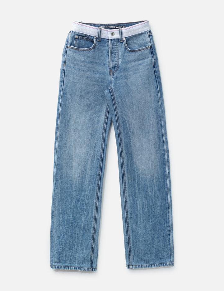 Trimming Slim Cut Jeans Placeholder Image