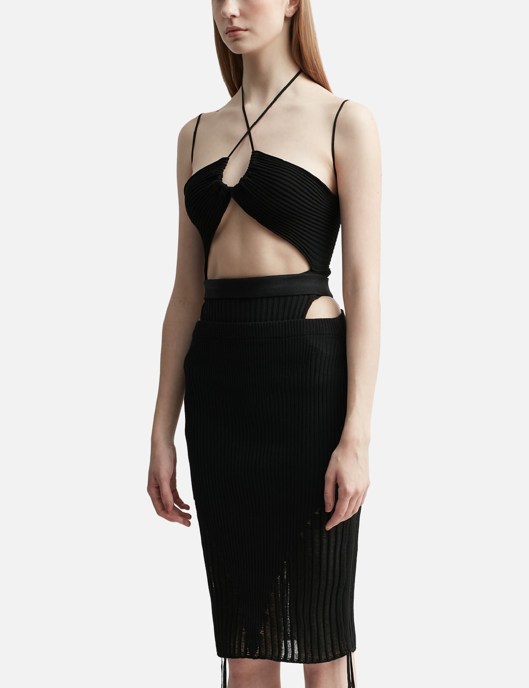 Ribbed Knit Sleeveless Bodysuit view 9