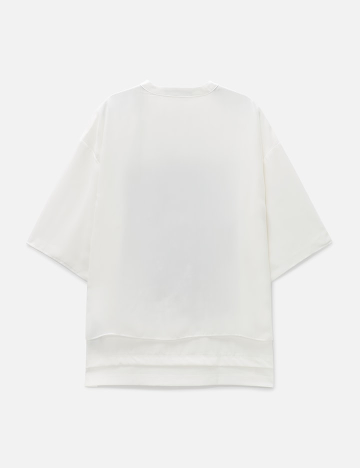 Shop Songzio Veiled Layered Embroidered T-shirt In White