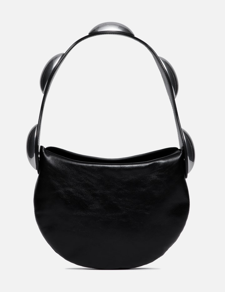 alexander wang leather multi backpack Black Pebbled Rose Gold-Studded Dumbo Width 15cm Geo Medium Calfskin Bag in