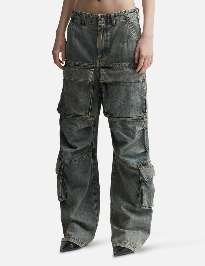 Shop Entire Studios Heavy Denim Cargo In Blue