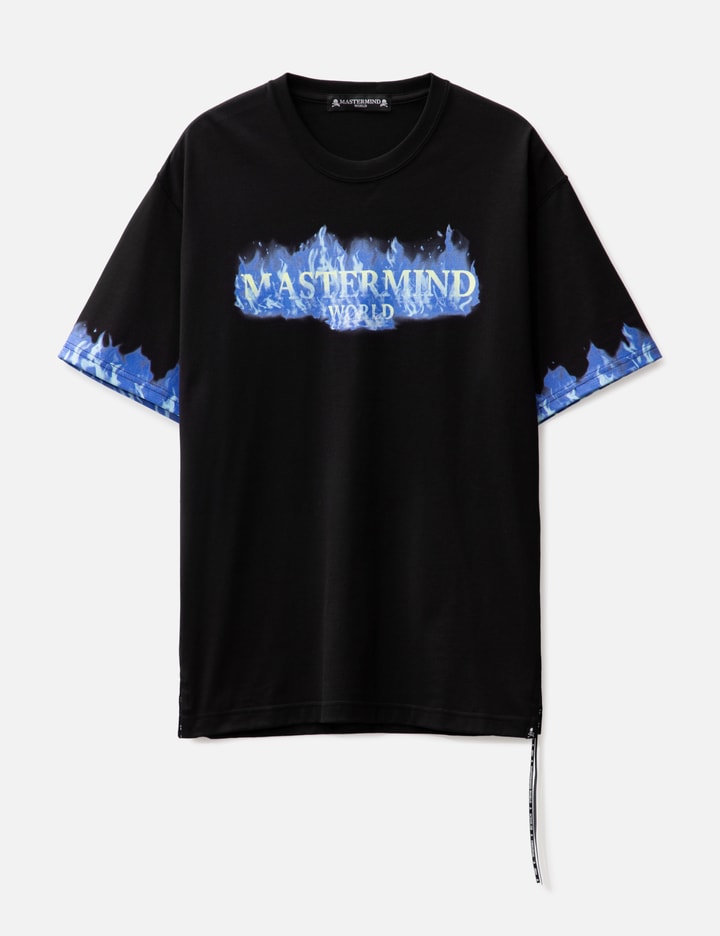 Mastermind Japan Regular Fire Short Sleeve T-shirt In Black