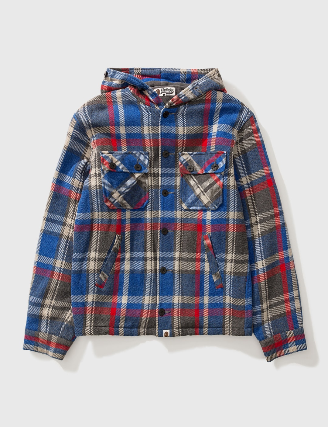 BAPE - Bape Check With Fleece Hooded Jacket | HBX - HYPEBEAST 為您搜羅全球潮流時尚品牌