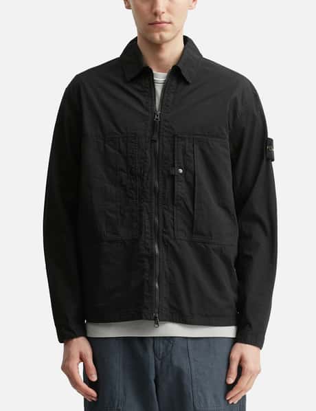 Mercerised Organic Cotton Ripstop Zip-Up Overshirt view 10