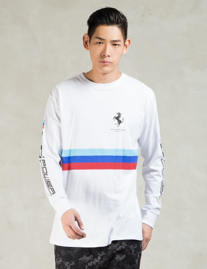 White Gs Racer L/S Tee Placeholder Image