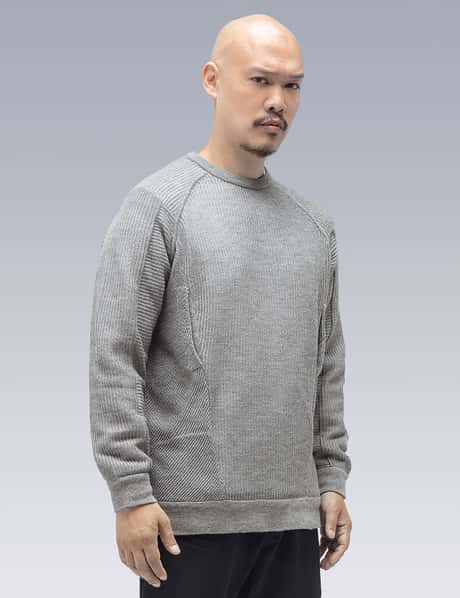 ACRONYM® - C1-AM Cashllama Silk Mesh Crewneck Sweatshirt | HBX