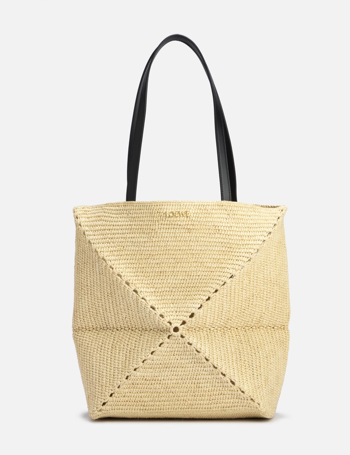 Loewe Medium Puzzle Fold Shoulder Bag In Beige