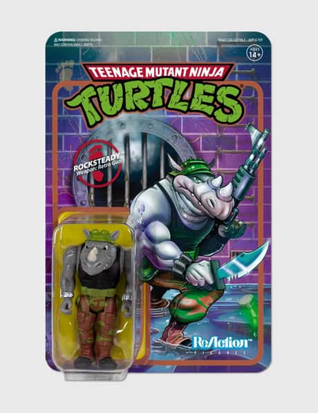 Super 7 Teenage Mutant Ninja Turtles ReAction Figure - Rocksteady