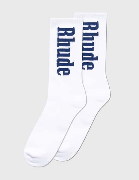 Rhude Logo Verticle Socks