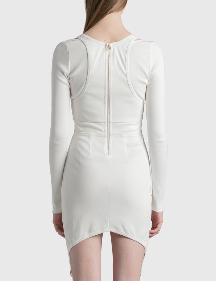 dion lee fin corset dress Green Fin Corset Minidress by Dion Lee on Sale
