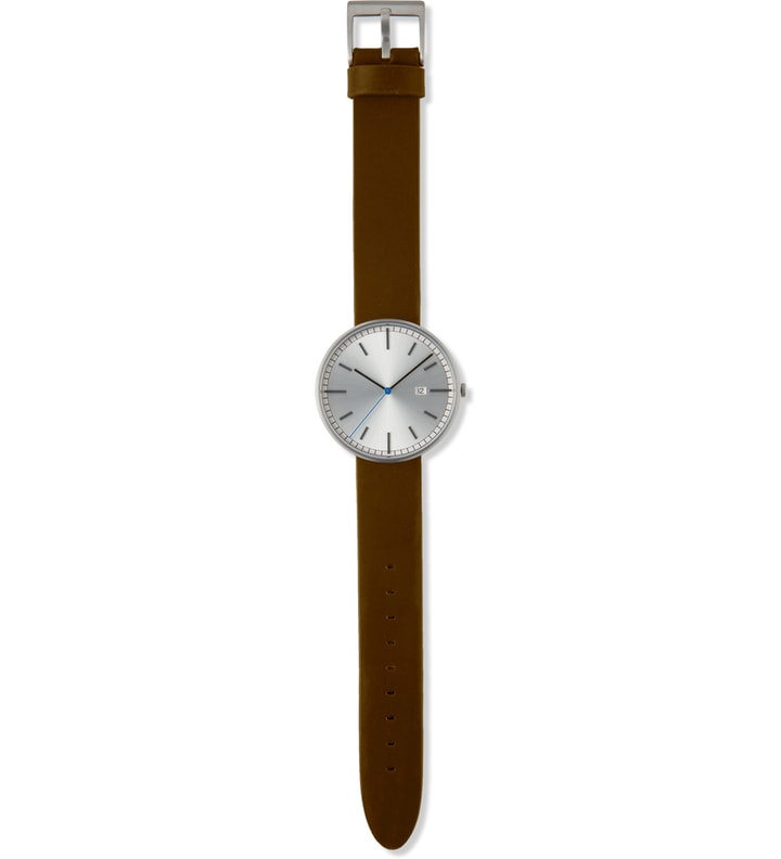 Brushed/Brown Leather 203 Series Calendar Wristwatch Placeholder Image
