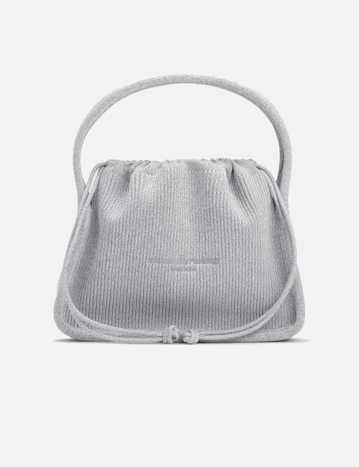 Alexander Wang Small Ryan Drawstring Bag In Silver