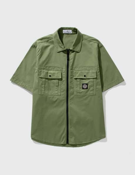 Stone Island SUPIMA® Cotton Twill Stretch Overshirt HBX