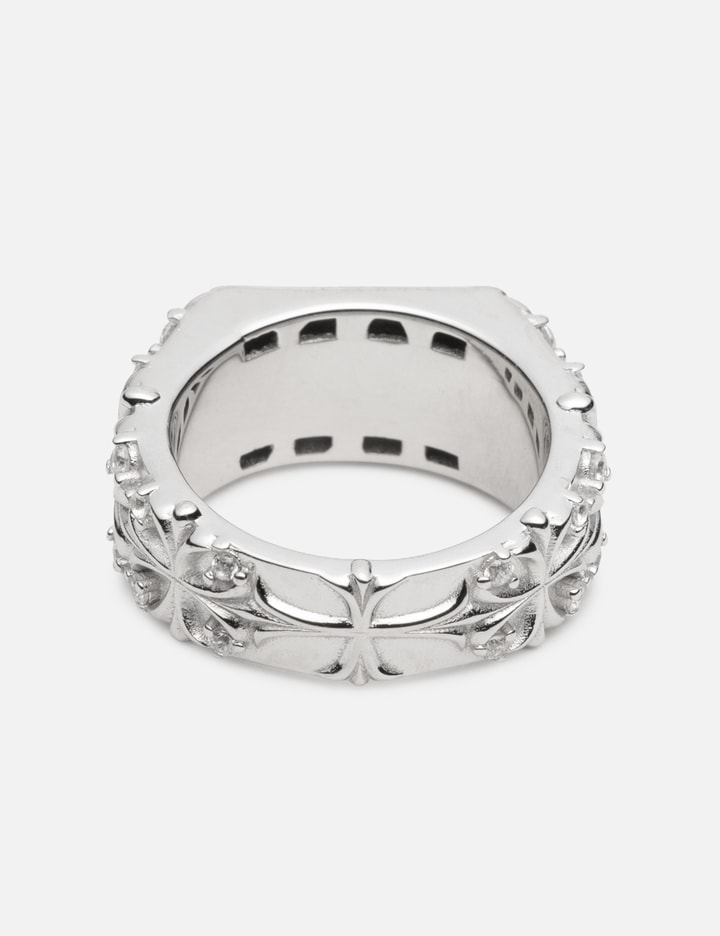 MIDNIGHT FACTORY Maltese Cross Quadruplets Signet Ring