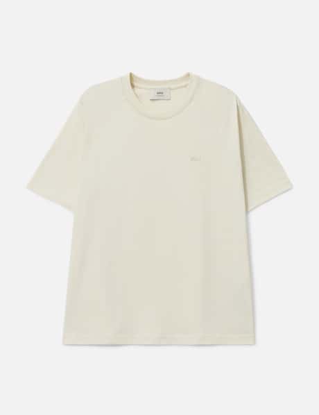 Ami White Cotton Short Sleeves T-shirt