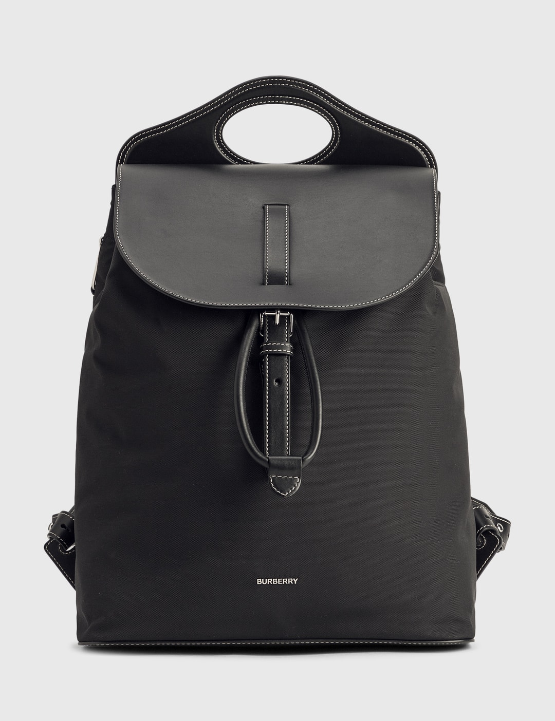 burberry leather men backpack Chester Nylon painted edges Burberry - Leather-Trimmed Nylon Backpack