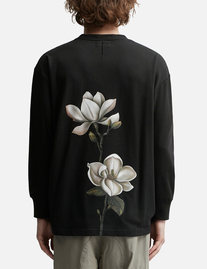 Black Flower Long Sleeve T-shirt Placeholder Image