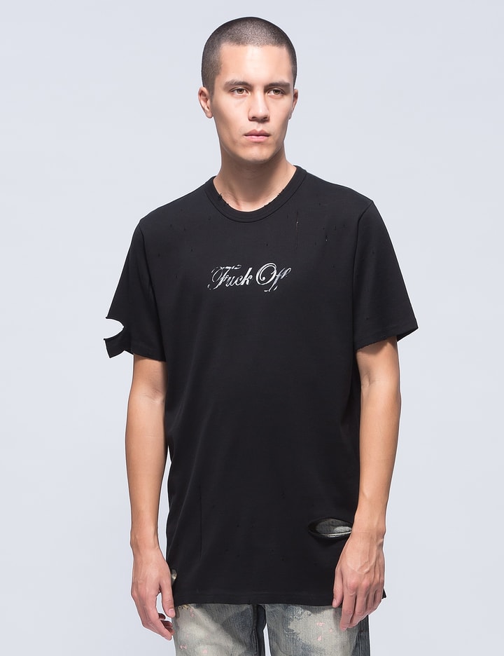 Distressed F**k Off S/S T-Shirt (Ver. 3) Placeholder Image