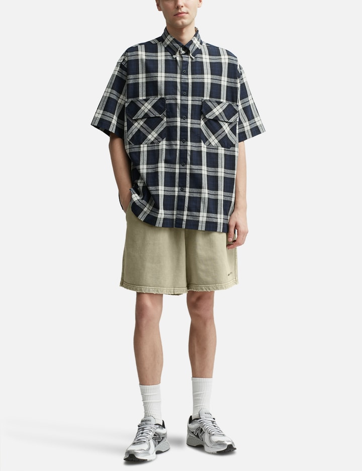 Grocery ST-011 Oversized Check Short Sleeves Shirt Placeholder Image