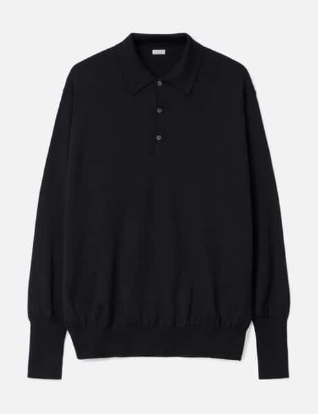 A.PRESSE Wool Knit L/S Polo Shirts