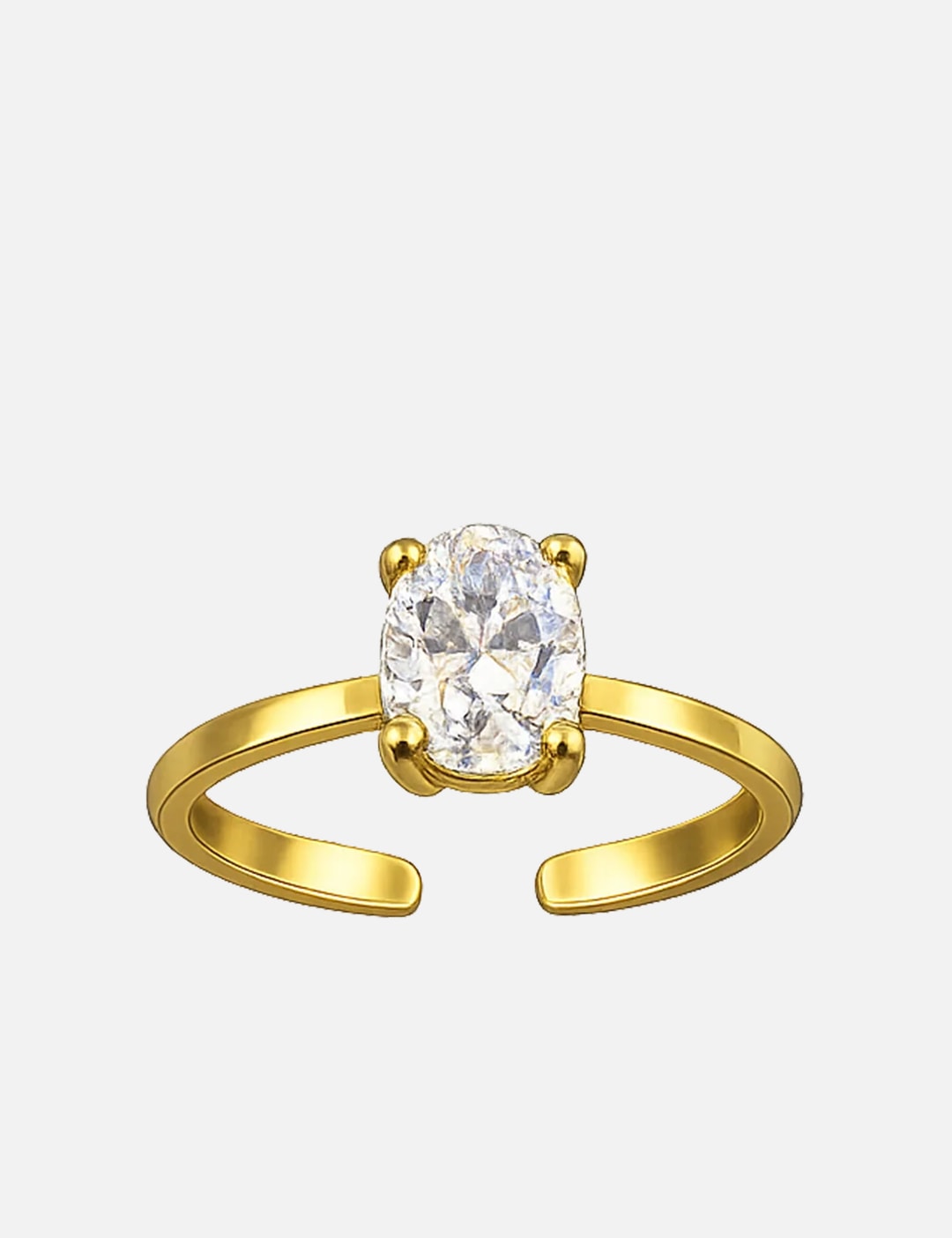 Oval Cut Toe Ring