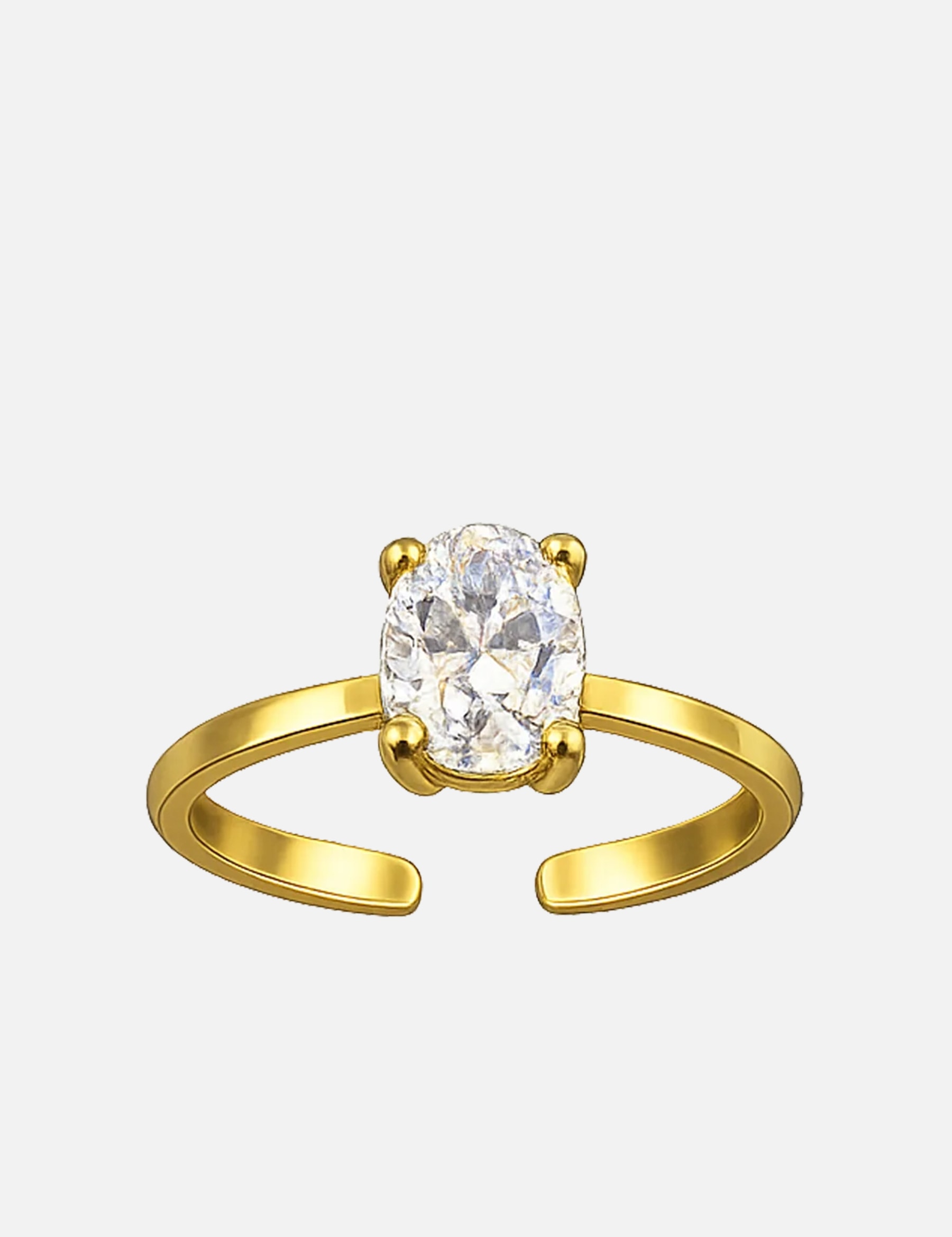 Oval Cut Toe Ring view 7