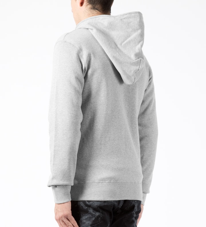 Heather Grey Arch Logo Zip Front Hoodie Placeholder Image