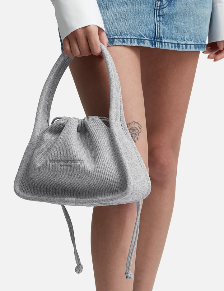 Alexander Wang Small Ryan Drawstring Bag In Silver
