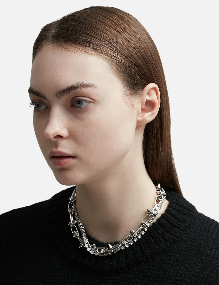 Shop Justine Clenquet Harmony Choker In Silver