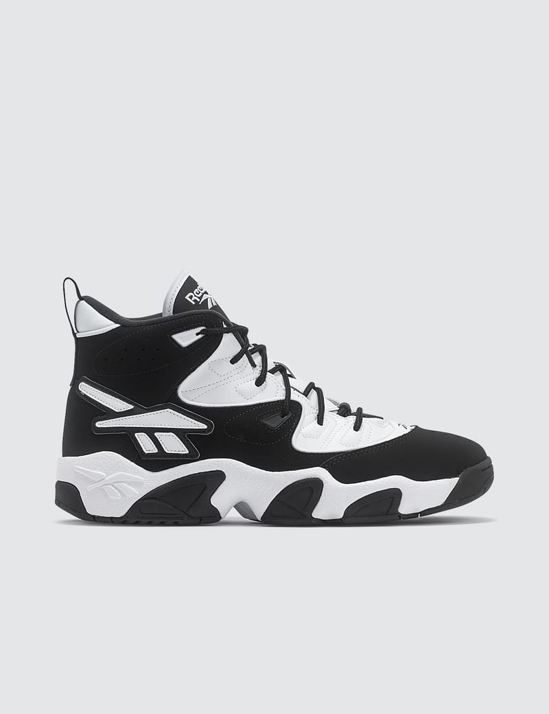 black and white reebok basketball shoes