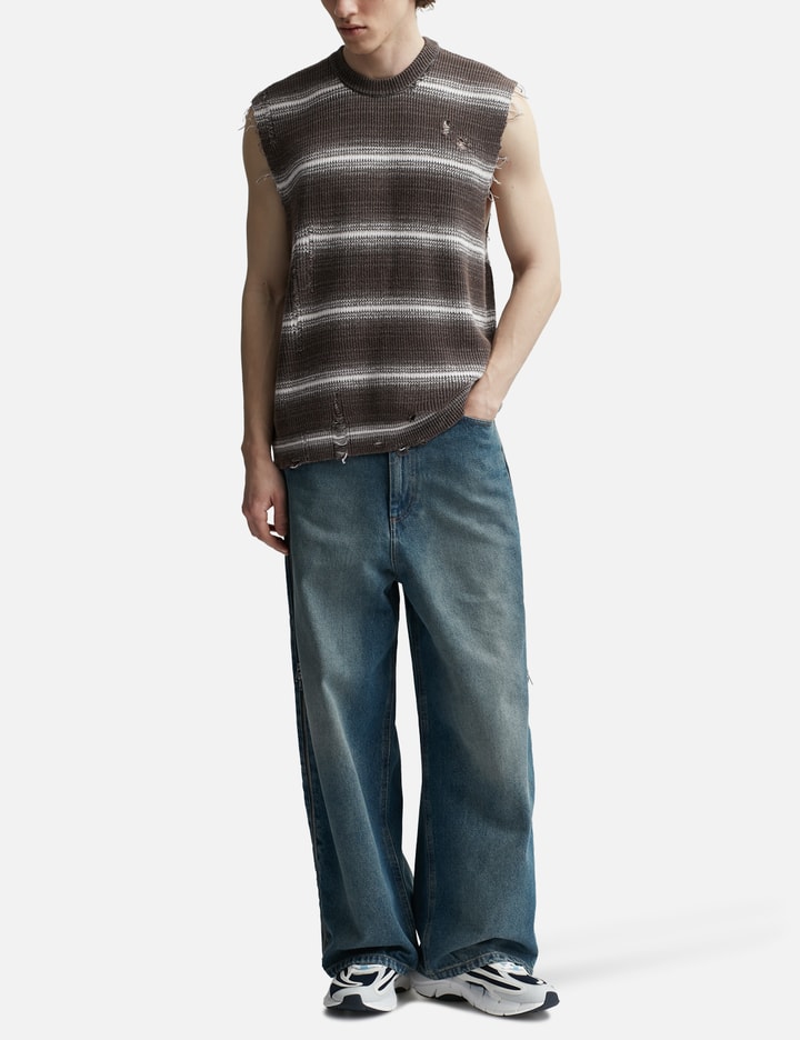 Bleach Striped Sweater Vest Placeholder Image