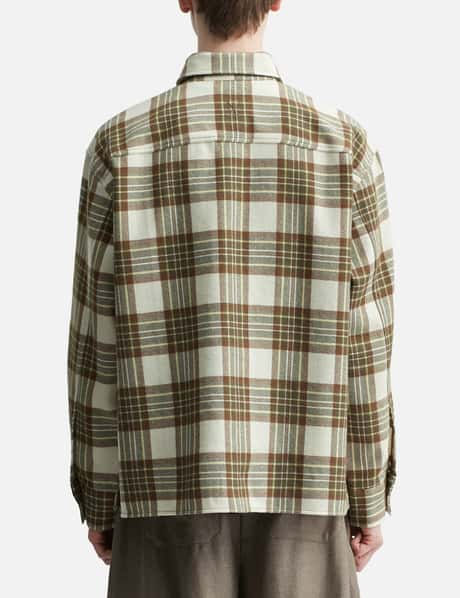 Checked Wool Overshirt view 12