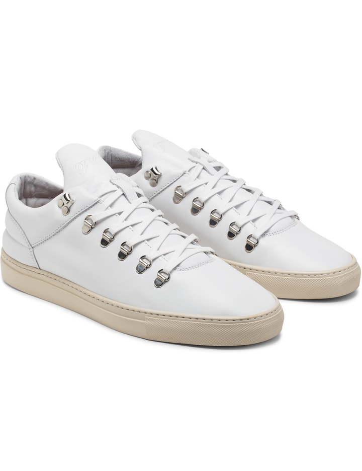 Off White Leather Mountain Cut Shoes Placeholder Image