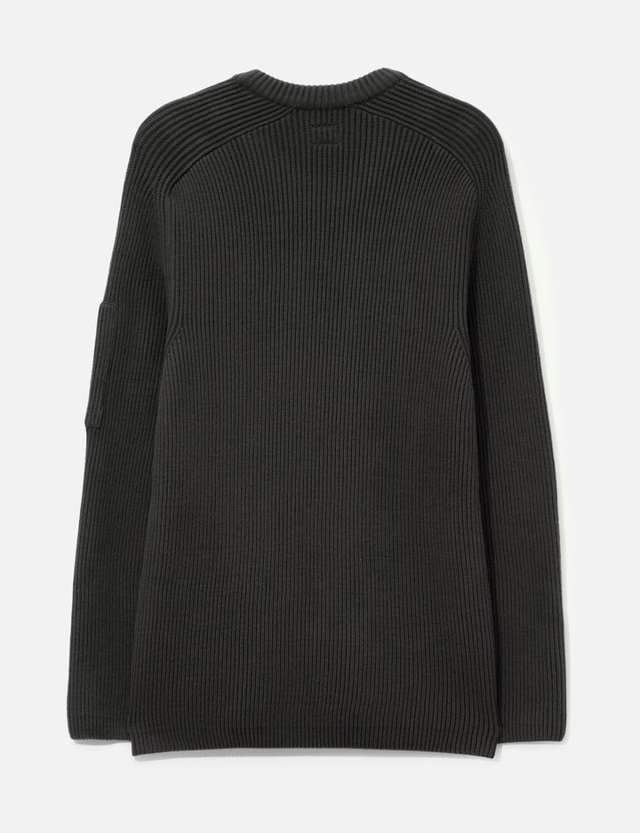 C.P. Company Full Rib Cotton Crewneck Lens Sweater