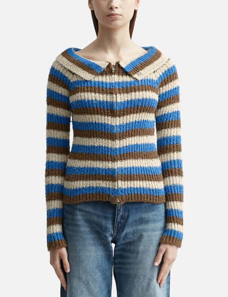 Kijun Off-Shoulder Knit Cardigan