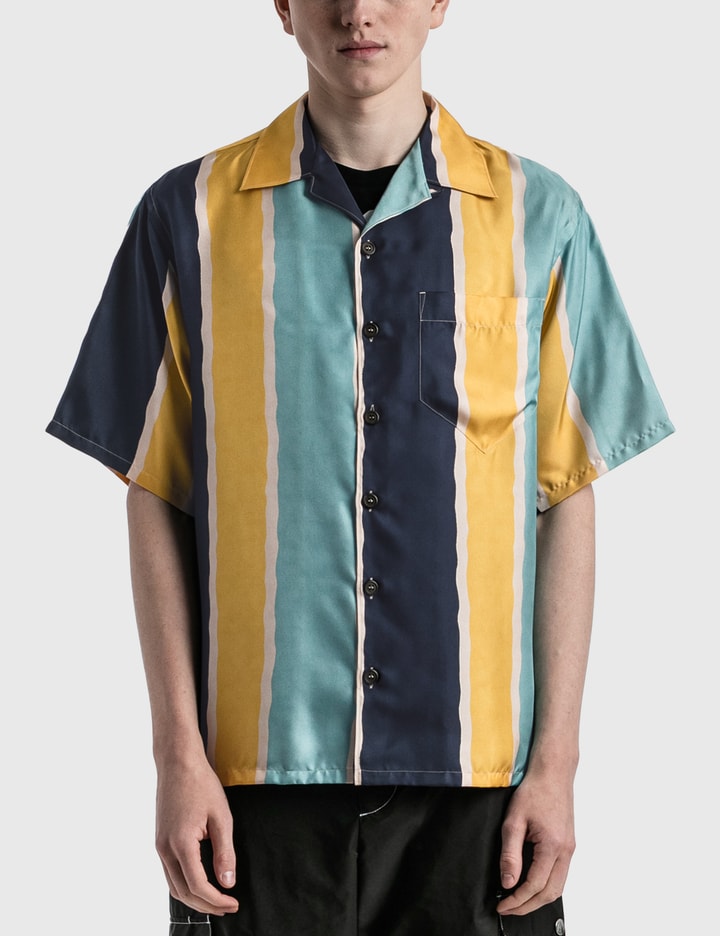 Short-Sleeved Printed Silk Twill Shirt Placeholder Image