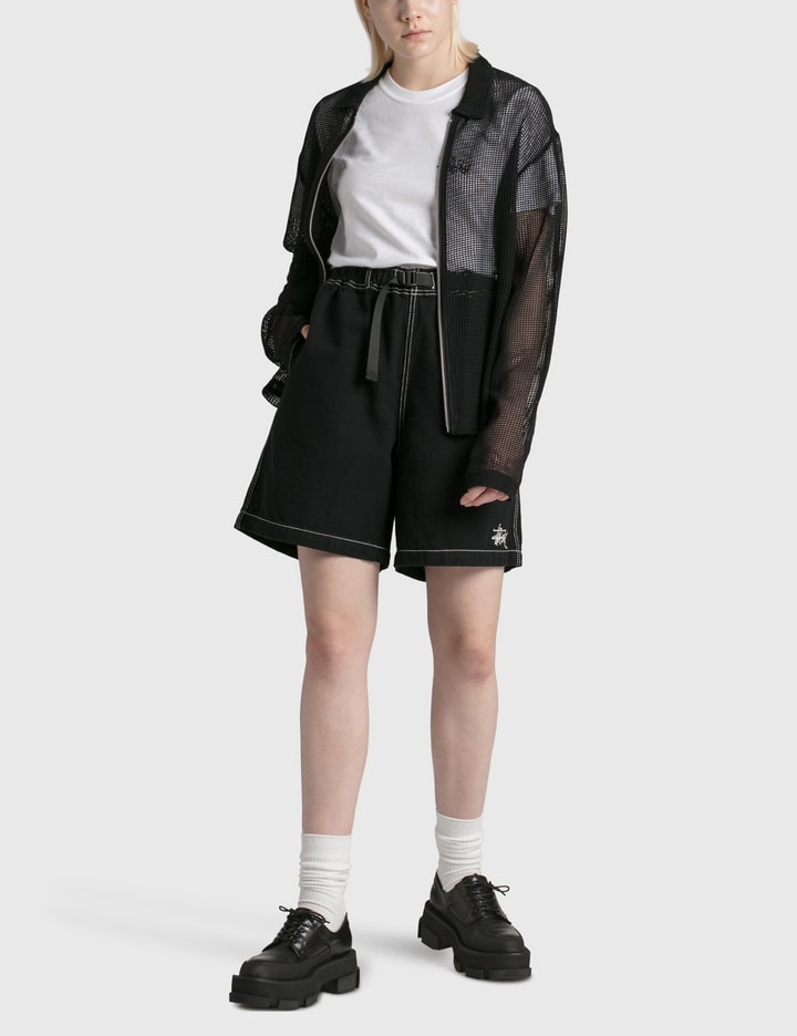 Stüssy Cotton Mesh Zip-Up Shirt