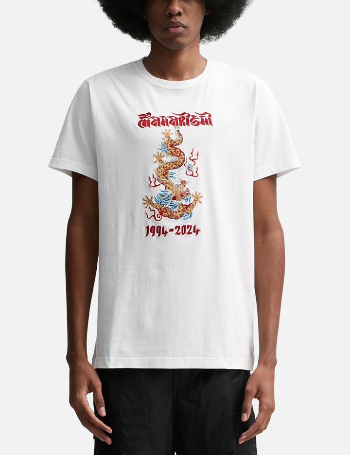 Shop Maharishi Descending Dragon T-shirt In White
